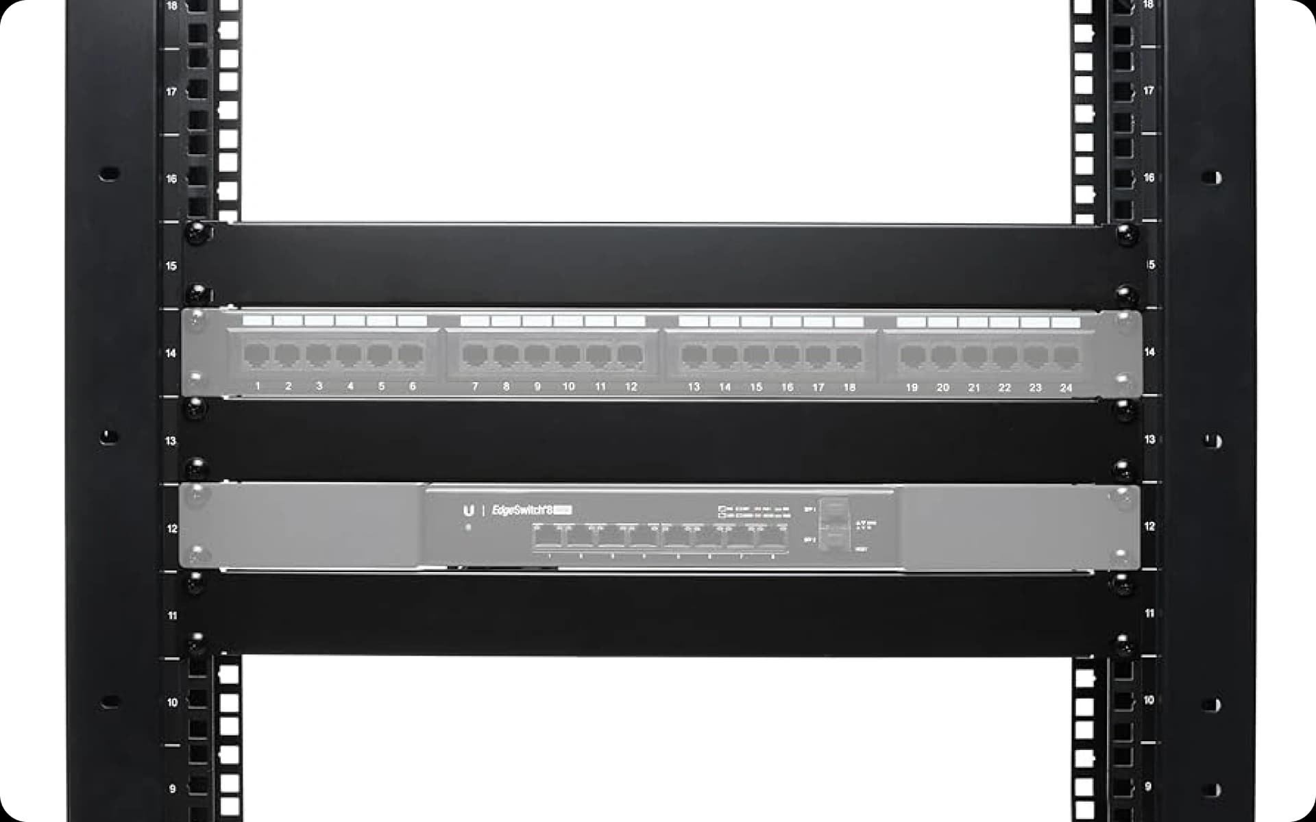 ABS 1U Toolless Blanking Panel